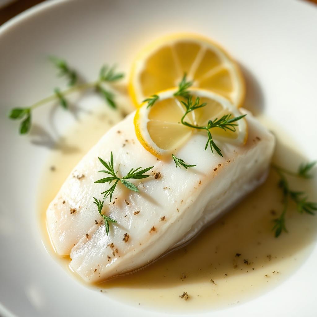 Lemon & bronze fennel poached snapper